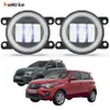 EEMRKE Led Fog Lights Assembly 30W/ 40W for Fiat Mobi 341 2016-2023 with Clear Lens + Angel Eyes DRL Daytime Running Lights 12V PTF Car Accessories