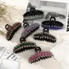 Haarclips Bruiltes Bladeren Rhinestone Hair Claw Hairpin Vintage Women Crystal Heart-Shape Hair Clips Crab Barrettes Fashion Hair Accessoires Sieraden 240426