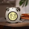 Tillbehör Panda Alarmklocka Digital Wake Toddlers skrivbord Sleep Training Light Kawaii Clock Digital LED -klocka för barn pojkar flickor barn