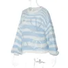 Pontulaires pour femmes à manches longues Mohair Vintage Sweater femme hiver 2024 Laine arc-en-ciel Stripe Treat Pullover Design Clothing