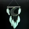 Decorative Figurines Wall Hanging Dream Catchers With Natural Feathers Wood Stick Wind Chimes Home Craft For Decoration