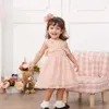 Abiti da ragazza Abito da bambina in pizzo 18-36 mesi Abito Summer Sleeveless Sweet and Cinge For Girls Babyl2404