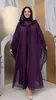 Etniska kläder 2st Dubai huva Abaya Set Women Muslim Kimono Cloak Dress Eid Ramadan Turkiet Kaftan Marocain African Dashiki Djellaba