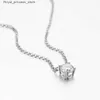 Pendant Necklaces Serenty GRA 1ct Womens Mosonite Necklace S925 Silver Diamond Pendant Necklace Galvanized 18K Adjustable Chain Exquisite Jewelry Q240426