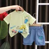 Kleidungsstücke Sommer Kinder Jungen Jungen Kinderkleidung Autos T -Shirt Shorts 2pcs/Set Kleinkind Mode Baby Trailsanzuiten 1 2 3 4 5 Jahre