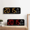 Schreibtischtischuhren große digitale Wandtakttemperatur und Datum der Datumswoche Nachtmodus Tabelle Wecker 12/24H Elektronische LED -Uhr Timing -Funcy