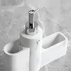 Dispensatore di sapone da cucina in marmo look a mano liquida e sapone per bombole per distributore di pentola per lavaggio a spazzola per lavagna 3 in 1 240419