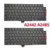 Leathercraft nouveau clavier de remplacement Ru pour le livre Air Pro A2141 A2159 A2179 A2251 A2289 A2337 A2338 A2442 A2485 Clavier russe