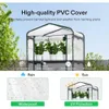Greenhouse 27 x 19 63inch Réutilisable Maison chaude portable avec couvercle en PVC clair et étagère pour jardin compact Petites arrière-cours 240415