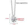 Chains 1CT Real Moissanite Pendant For Women Simulated Diamond 925 Sterling Silver 18K White Gold Plated Jewelry Birthday Gift With GRA