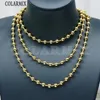 Chains 10 Strand Gold Ball Necklace 18K Plated Beads Chain Wholesale Jewelry Accessories 52705