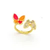 High cost performance jewelry Design Sense Trendy and Personalized Butterfly Ring for with common vnain