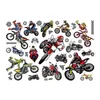 Tattoo Transfer Dirt Bike Motorcycle Kids Tattoo Stickers Racing Figure Cartoon Boys Girls Christmas Birthday Party Supplies Decoration Kid Gift 240427