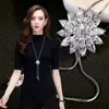 Ketten Fsunion 2024 Elegant Simulierte Perle Choker für Frauen Silber Farbkette Lange Halsketten Anhänger Modeschmuckzubehör Accessoires