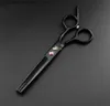 Haarschaar 6,0 inch Zwart Nieuwe Professional Hairdresser kapsel geknipt Japans 440C Kappers Big Cut Dunne Cut Q240426