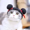 Ropa para perros linda gorra de gato divertida y cómoda tocado de tejido de tejido a mano