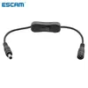 2024 ESCAM DC 12V Power Connection Cable with Switch Black Extended Cord for Flexible Power Control