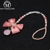 MIYOCAR Any name colorful bling rhinestone pacifier clip holder dummy clip holder unique gift for baby 240416