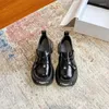 Dress Shoes Retro British Style Platform Leather Leded Women's Loafers Muffin Bottom Japanese slip-on pompen echt