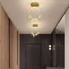 Plafondlampen moderne gang led licht gouden libel ingang gangpad veranda lamp creatief persoonlijkheid balkon huisdecoratie