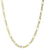 14k gult guld solid 2mm tunna kvinnor039s figaro chain länk halsband 18quot45508996509969