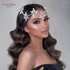 Hair Clips YouLaPan Crystal Forehead Headband Bridal Tiara Wedding Accessories Handmade Rhinestone Woman Headpiece For Party HP618