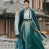 Grande siz tradizionale abito Hanfu uomo Han Dynasty Coppia coppia di abbigliamento spadaccino antico cinese Kimono Tang Suit 240418