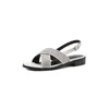 Casual Shoes Women's Sandals Summer Style Open Toe Platform Mixed Colors Square Heel Buckle Strap Plus Size 31-43