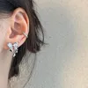 Stud Earrings Korean Fashion Earring For Women Bling Charm Inlaid Zircon Bowknot Wedding Engagement Jewelry Gift