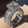 Vintage Court Herren Ring Silber Prinzessin CZ Stone Engagement Ehering Band Ringe für Frauen Schmuck Geschenk