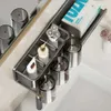 Supports de brosse à dents rangement serviette tasse murale murde de brosse à dents support de papier sans papier conçu en aluminium de salle de bain intégré 240426