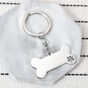 Vêtements de chien rond en métal animal nameplate clé clés mignon keychain bricolage bijoux pendent 1pc