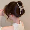 Clips de cheveux Maillard Perle étincelante Bow Grande épingle à cheveux pour les filles japonaises et coréennes Elegant Fashionable Headswear