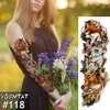 Tattoo Transfer Large Arm Sleeve Tattoo Japanese Wave Waterproof Temporary Tattoo Sticker Lily Peacock Men Full Tiger Fox Tatoo Body Art Women 240427