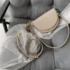 Sac authentique chaînes en cuir sacs d'épalsine de luxe semi-cercle semi-cercle messager 2024 dames bolsas bolsas féminina