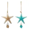 Decoratieve beeldjes zeester ornamenten glazen schaal hanger huizendecoratie windtiond charme cadeau voor kinderen oceaanblauwe klokken