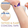 Transfert de tatouage 6pcs Tatouage Cover up Autocollants Flaw Birthmark Scar Minocier correcteur imperméable Ultra-Thin Skin Couleur Invisible Tapes Femme Beauty 240427