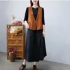 Damesvesten Big Size Vintage Women Vest losse vest met één borte mouwloze bijgesneden jas Korte blazer tops bovenkleding dames