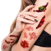 Tattoo Transfer 10pcs/Set Halloween Bloody Wund Tattoo Aufkleber DIY Simulation Narbe Tattoo Schädel Blut Palmdruck Horror Halloween Party Dekor 240426