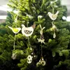 Figurki dekoracyjne drewniany wisiorek wielkanocny dekoracja happy ptak kogut jaja kwiat