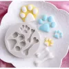 Molds Diy Baking Molds Bot Dog Paw Siliconen Mold Cake Decoratie gereedschap Cookie Cutter Pastry Accessoire Kitchen Accessoriess