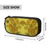 Van Gogh Sunflower Original Målning Pencilfodral Fine Art Pencilcases Pen Box Kids Large Storage Bag School Stationery