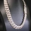 Nya ankomstrappare Hip Hop Jewelry 22mm 925 Sterling Silver 5 Rows VVS Moissanite Iced Out Thick Cuban Link Chain Necklace