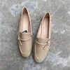 Buty swobodne czarne miękkie skórki pu kobiety Oxfords Flat Style Square Styl SLACK SLIZACJA na mokwłach Panie Flats Diving Moccasins