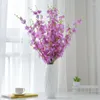 Fiori decorativi 55 cm Phalaenopsis Simulazione Pianta di simulazione Casa interno ed esterna Decorazione per matrimoni Display per finestre arte fiore