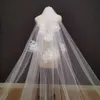 Gioielli per i peli da sposa pace di bling di lusso velo da sposa con velo da sposa della cattedrale di pettine da 3 metri in avorio velo.