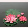 Dekorativa blommor 29 cm diameter stor storlek konstgjord simulering lotus blomma för bröllop dekoration heminredning