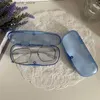 Solglasögonfodral transparenta bärbara glasögon Boxvattentäta plast Solglasögon Hårläsning av yttre skalskydd Q240426