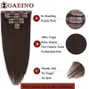 Extensions Clip In Hair Extensions Human Hair Silky rechte 7 stcs/Set 120 g Lichtbruine honing Blond haarstukje echt haar Volledig hoofd 1428inch