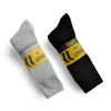 Boots 3 pairs Pack Thermal Work Sock, Thick Winter Terry Warm Endurance Crew Sock for Men/Women, Black and Gray